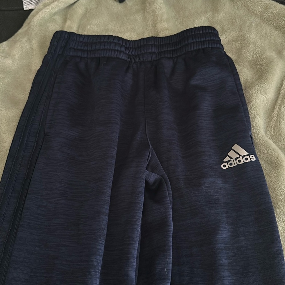 Navy blue boys size 8 adidas sweatpants